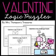 Knights and knaves, part 8. Valentine S Day Logic Puzzles Mrs Thompson S Treasures