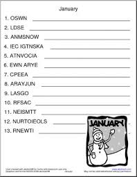 You can add the words manually or use one of our word list of scramble words lists. January Word Unscramble Winter Worksheet Abcteach