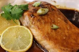 Salmon Honey Lemon Teriyaki Asian In America