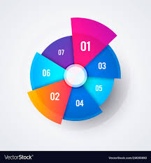 circle pie chart design modern infographic