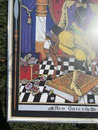 Vintage New Orleans Poster 1992 Artist Jesse Jeter Eshu Elegua