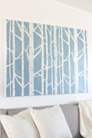 Diy Birch Tree Wall Art Diy Stenciled Art Renter Friendly Spin On Birch Tree Wallpaper Diy Canvas Wall Art Diy Large Wall Art Diy Canvas Art Easy