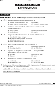 Quite often, the answers given here are less detailed than what is expected for a student's answer. Chapter 6 Review Chemical Bonding Answer The Following Questions In The Space Provided Pdf Free Download