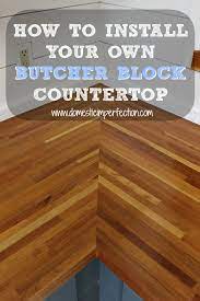 Because wood is slightly easier to work with, it takes slightly less time diy butcher block countertop installation vs. Installing Butcher Block Countertops Domestic Imperfection