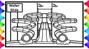 10 am to 6 pm. How To Draw A Waterpark Giant Water Slide Coloring Page For Kids Step By Step Easy Youtube