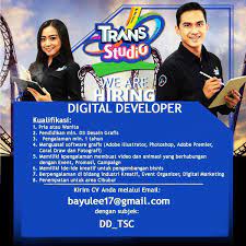 Di trans studio sendiri menawarkan berbagai wahana yang dapat membangkitkan jiwa petualang anda. Lowongan Kerja Trans Studio Digital Developer Juli 2020