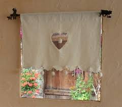 Rideau Brise Bise Coeur Pompons 60 L3494 Jpg 600 525 Rideaux Idee Rideaux Rideaux Brise Bise