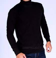Bisa di lipat semua ukuran bertoleransi. Kaos Turtleneck Lengan Panjang