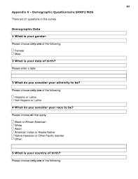 They will be stored anonymously. Appendix V Driver Demographics Questionnaire Naturalistic Driving Study Technical Coordination And Quality Control The National Academies Press