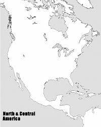 Physical Outline Map Of North Central America