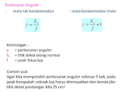We did not find results for: Rumus Umum Perbesaran Anguler Lup Mata Berakomodasi Pada