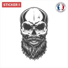 Retrouvez notre collection de débardeurs têtes de mort pour femme. Sticker Crane Elegant Barbe Tete De Mort Autocollants Stickerdeco Fr