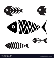 Set Of Icons Of Fish Royalty Free Vector Image Sponsored Fish Icons Set Royalty Ad Fish Graphic Fish Art Pottery Painting Designs