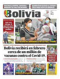 Buscamos personal con licencia comercial tipo d y experincia de 4 años realizando labores de entrega de mercancia seca en los diferentes mercados de la ciudad , debe contar con carnet blanco y verde vigente, disponibili. Periodico Bolivia Edicion Impresa 31 1 2021 By Ahora El Pueblo Issuu