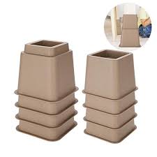 Chair Leg Raisers Adjustable Bed Risers Table Sofa Heavy Duty Set Of 8 Pieces Stackable Furniture R Adjustable Bed Risers Stackable Furniture Furniture Risers