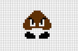 Goomba Mario Pixel Art Brik Yes a mushroom to go with the 30th anniversary mario amiibo!
