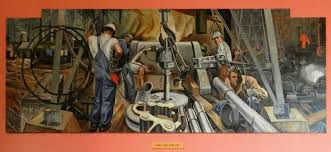 Kilgore Texas Post Office Murals 1941 By Xavier Gonzalez Office Mural Mural Industrial Paintings