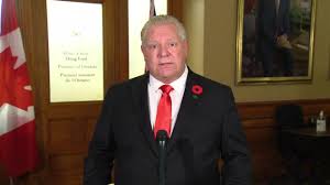 Ford's announcement is scheduled to begin at 1 p.m. Premier Ford Says Province Accepts Toronto S Stricter Covid 19 Restrictions