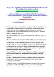 Ap capstone™ is a diploma program from the college board. Nr 451 Week 4 Assignment 2capstone Project Milestone 2 Design For Change Proposal Paper Promoting B By Sa Deeras Amarawickrama Issuu