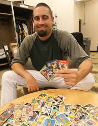 Usually you'll find his last name spelled in yellow lettering but if you're lucky to get the more rare variation of this card, you'll see his last name spelled in white letters. The Journeyman Reliever With The Hall Of Fame Baseball Card Collection Wsj