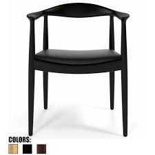 Buy upholstered dining room chairs and get the best deals at the lowest prices on ebay! 2xhome Black Mid Century Modern Solid Real Oak Wood Pu Leather Cushion Seat Kennedy Accent Chair With Arms Armchair For Kitchen Living Room Dining Desk Office Dining Chairs Black Dining