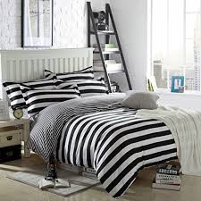 Black And White Striped Duvet Cover Queen Black White Bedding Accent Color Black White Bedding White Bedding Linen Bed Sheets
