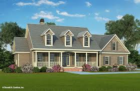 Cape cods are the first types of new england colonials to be built so they are both very similar in style. Classic Country Home Plans One Story Ranch Houseplans