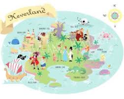 Impression A4 Carte Neverland Peter Pan Printed Cards Prints Neverland