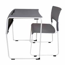 Polish your personal project or design with these student desk transparent png images, make it even more personalized and more attractive. Lightweight Stackable Student Desk And Chair 4 Pack Slate Gray Student Stk4pk The Home Depot