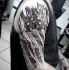 The core meaning of a united states flag tattoo is easy to understand. 53 Top Flag Tattoos On Shoulder