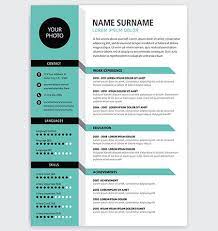 Creative Cv Resume Template Teal Green Background Color Minimalist Vector Creative Cv Cv Resume Template Resume Design Free