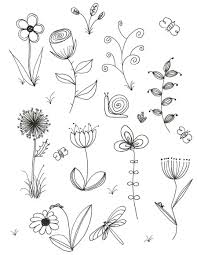 Art Drawings Simple Doodles Inspiration Fresh Easy To Draw Spring My Original Art Inspired By Many Doodle Prekhome Flower Line Drawings Line Drawing Tattoos Art Drawings Simple