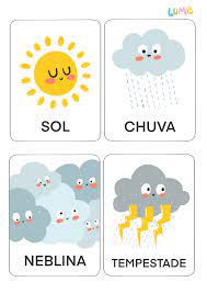 aprendendo sobre o clima cartoes educativos lume atividades de fala para crianca artesanato escolar atividades artesanais para criancas