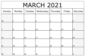Calendar dates are made use of to establish a schedule for a certain activity. Free March 2021 Printable Calendar Templates