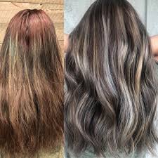 Color Correction She Had Blue Highlights Previously That Faded Green And On Top Of That Used A Red Brown Box Dye Blue Highlights Box Dye Color Correction