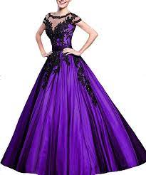 Top marken günstige preise große auswahl Prinzessin Ballkleid In Lila Schwarz Das Elegante Abendkleid In Angesagter A Linie Kann Auch Als Brautkleid Getrag Bodenlange Kleider Ballkleid Abendkleid