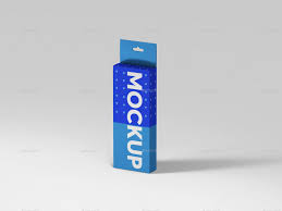 Download Hanging Slim Flat Rectangle Box Mockups Box Mockup Box Packaging Design Hanging