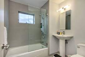 Msi glass wall tile makes this 3 in. Half Glass Door Midcentury Bathroom San Francisco By Bill Fry Construction Wm H Fry Const Co Houzz