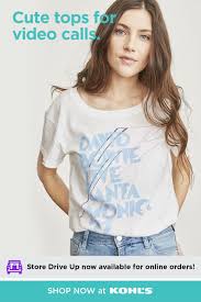 Find Cute Tops For Video Calls At Kohls Com In 2020 Trendy Graphic Tees Cute Tops Tops
