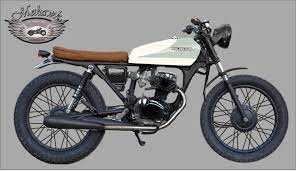 honda cg 125 brat style photoshop scetch バイク 車