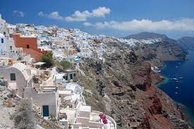 Vista panoramica sull'isola di santorini, grecia. Santorini Wikipedia