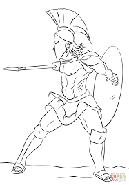 Spartan Warrior Super Coloring Warrior Drawing Spartan Warrior Coloring Pages