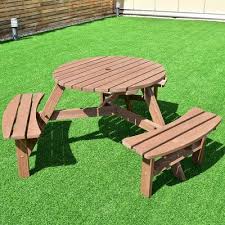 Highland Dunes Kate Picnic Table Wayfair In 2020 Wooden Picnic Tables Picnic Table Picnic Table Bench