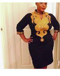 African print accessories are the perfect addition to your wardrobe! Black Gold African Dashiki Dress Kaftan Dress Africa Blooms
