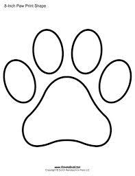Coloring Page Template Printing Paw Print Art Paw Print Drawing Paw Stencil