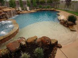 Rustic Swimming Pool Beach Entry Pool Backyard Pool Landscaping Small Swimming Pools
