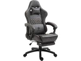 Check spelling or type a new query. Dowinx Gaming Chair Office Chair Pc Chair With Massage Lumbar Support Vantage Style Pu Leather High Back Adjustable Swivel Task Chair With Footrest Light Grey Newegg Com