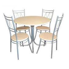 5 pieces dining table white glass table and 4 chairs faux leather dinning set. Stainless Steel Dining Table Set Rs 14500 Set Ramdev Industries Id 13998640491
