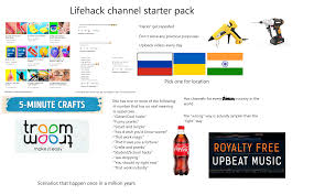 Here's our guide to the front page of the internet and all of the amazing things you can see and learn on the beloved social platform. Typical Lifehack Channel Starter Pack Starterpacks
