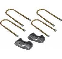 Weld on Leaf Spring Pads and U-Bolts for 3 Inch Axle Tube, 8 In